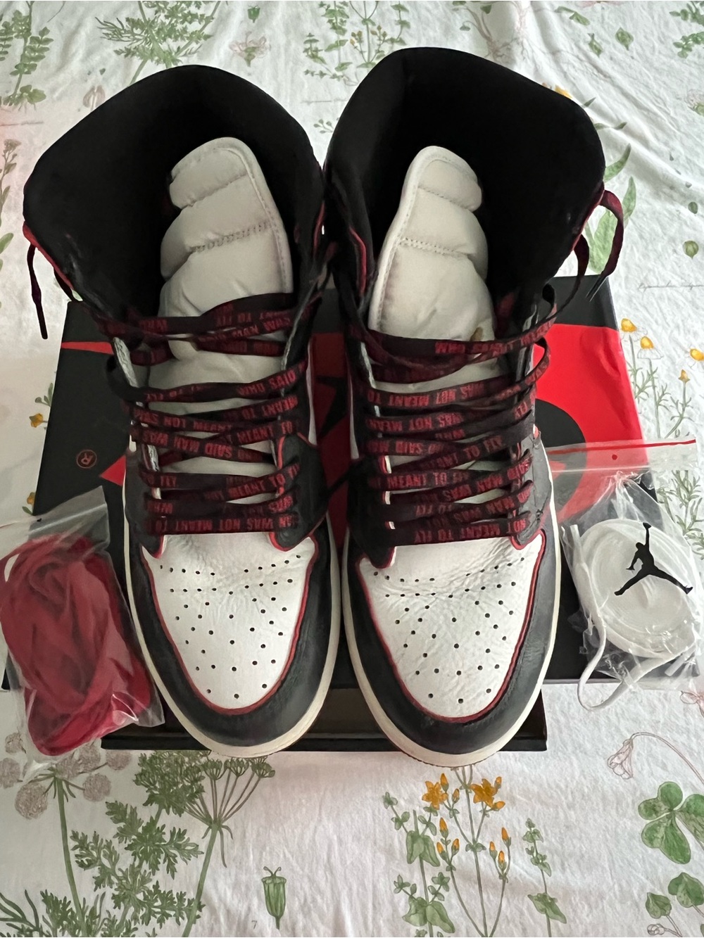 Nike High-Top Sneakers - White, Black, Red
